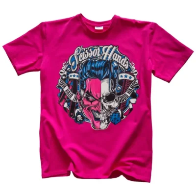Чоловіча лімітована рожева oversize футболка Scissor Hands
