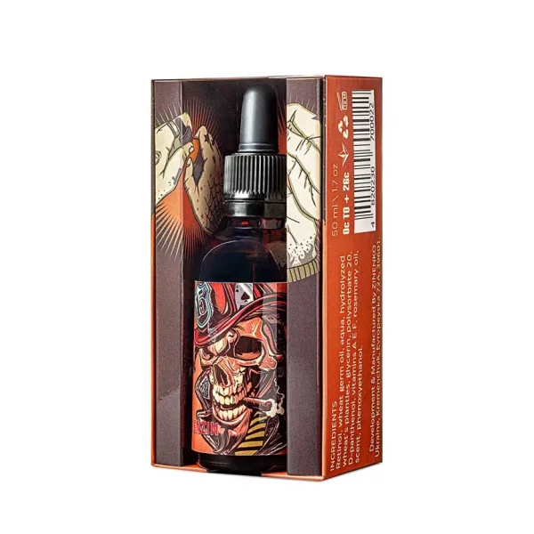 Benzin beard oil conditioner by Scissor Hands — beard care, softness, and a fresh fragrance.
