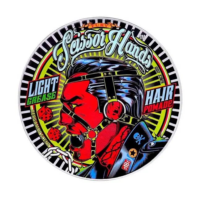 Fury professional men's pomade by Scissor Hands with flexible hold and shine.