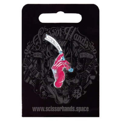 Металевий значок Razor Scissor Hands