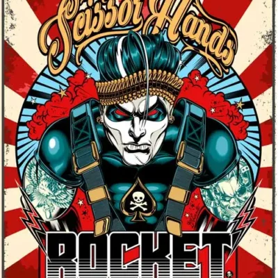 Декоративний постер Rocket Scissor Hands для барбершопу