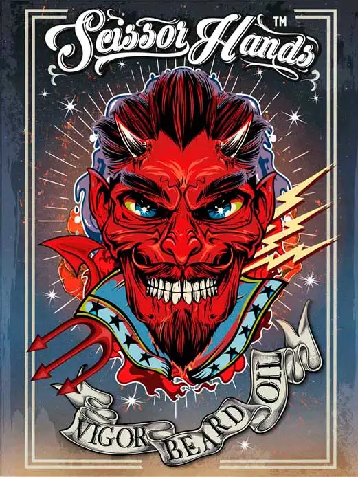 Декоративний постер Vigor Scissor Hands для барбершопу