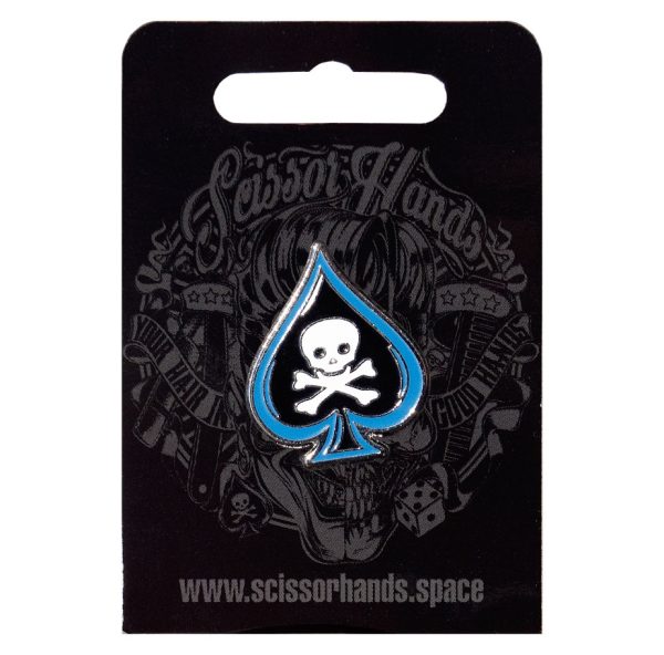 Металевий pin Black Heart для барберів та фанатів