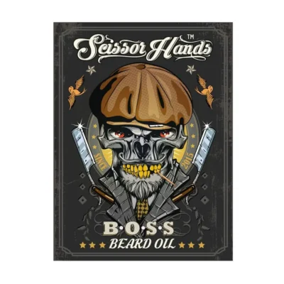 Декоративний постер Boss Scissor Hands для барбершопу